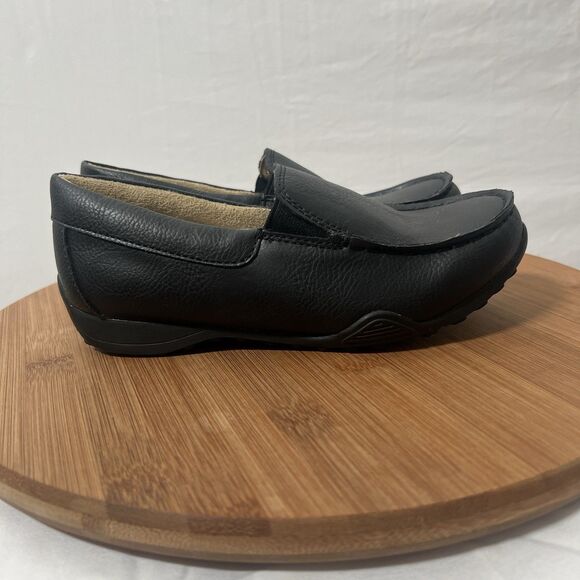 The Childrens Place Boys Toddler Size 2 Black Slip On Loafer Uniform Shoes - Picture 3 of 7